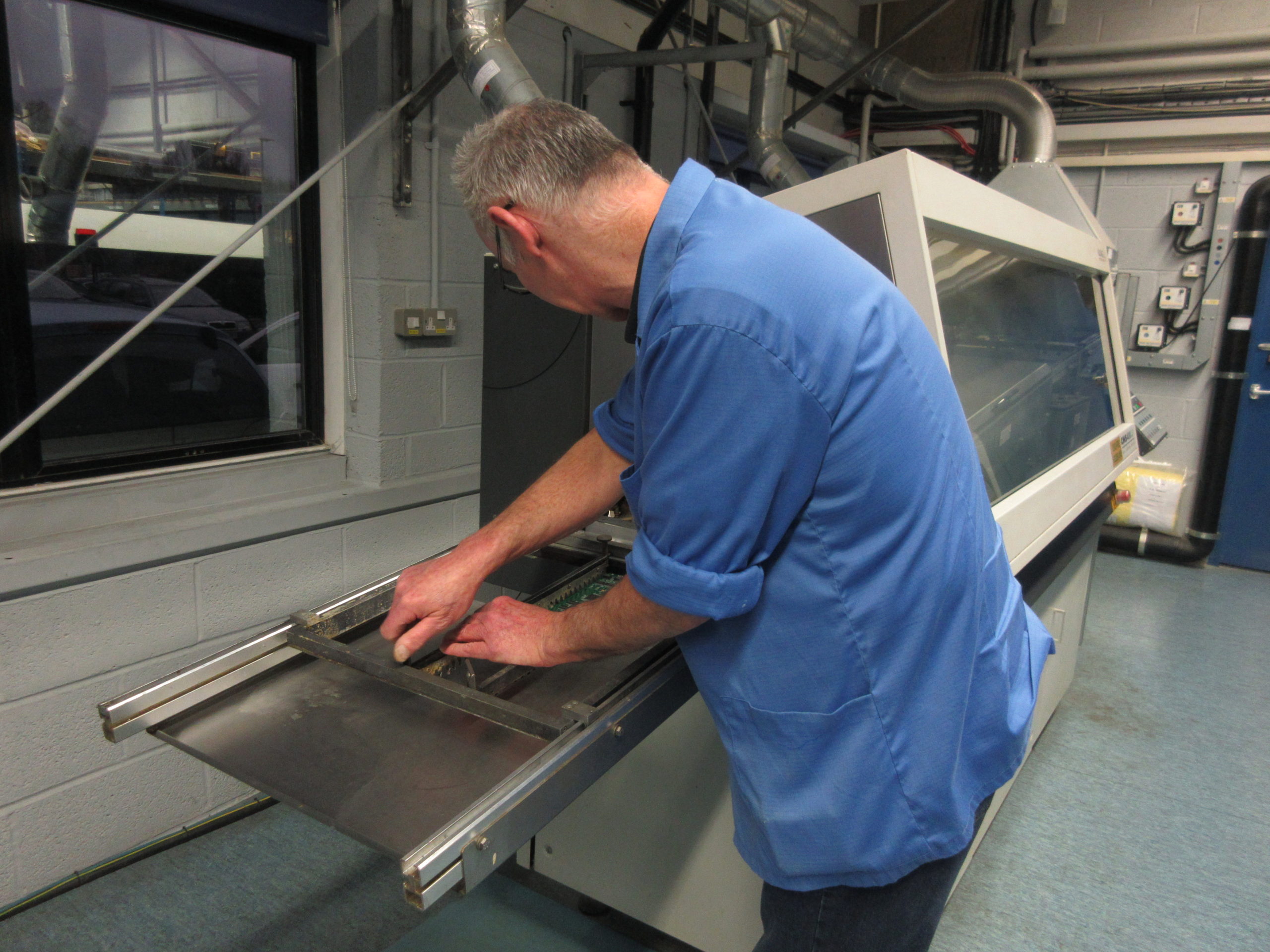 Wave Soldering at MPE Electronics Electronics PCB Manufacturing