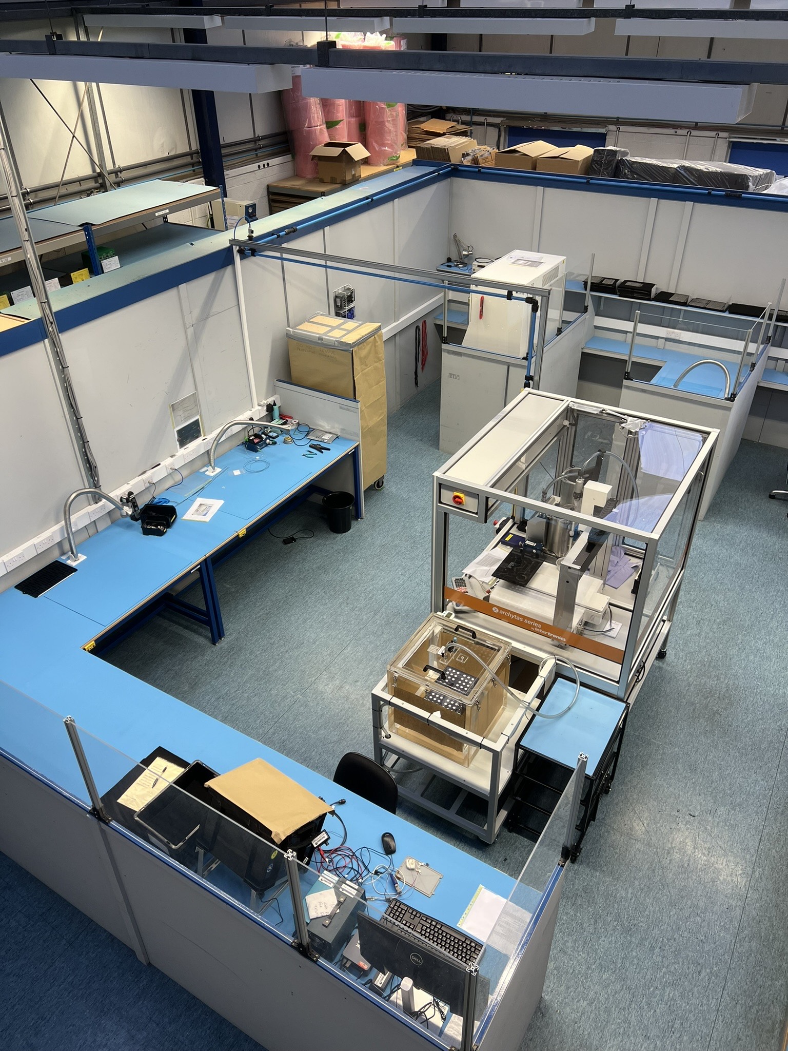 Dedicated build area for motorsports display units