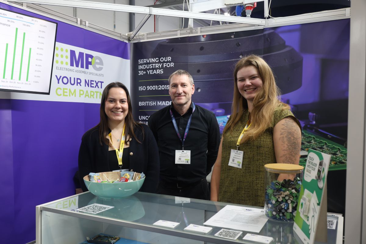 Members of the MPE Electronics team at Southern Manufacturing & Electronics Show 2026